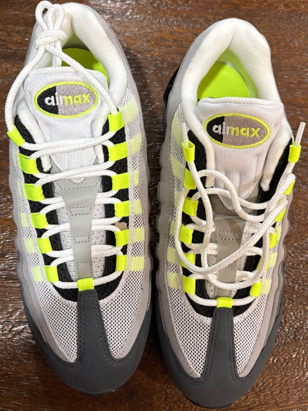 Nike Air Max 95 OG 'Big Bubble' Running Shoes Gray Neon IO9926-001  sz 9.5